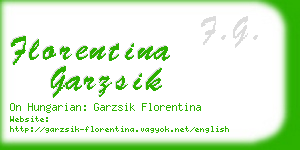 florentina garzsik business card